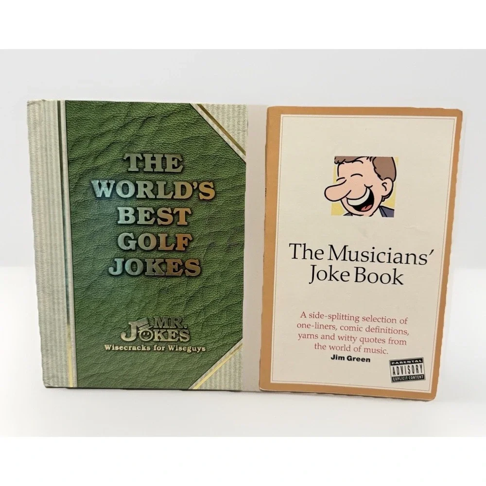 Dad Gift Joke Book Golf Jokes Music Funny Humor VTG LOT 2 Book Books Bar Mancave